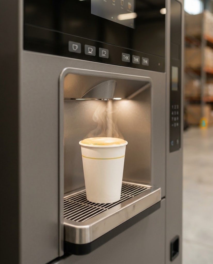 Café servi par une machine NC DISTRIBUTION